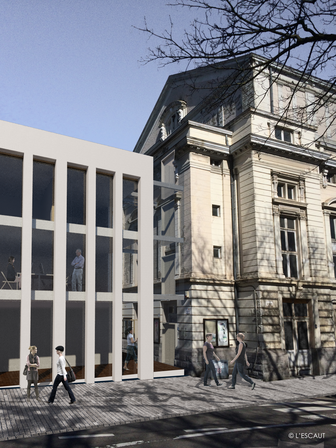 Grand Théâtre extension contemporaine - © L'ESCAUT