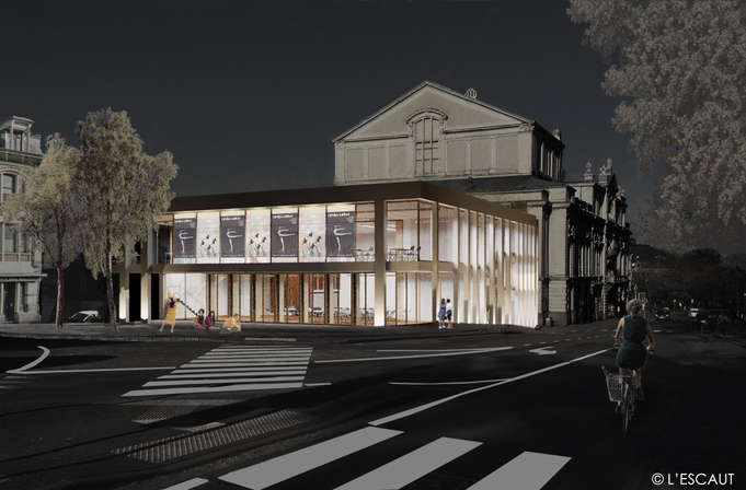 Grand Théâtre extension contemporaine - © L'ESCAUT