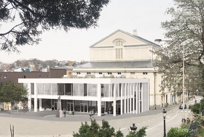 Grand Théâtre extension contemporaine - © L'ESCAUT