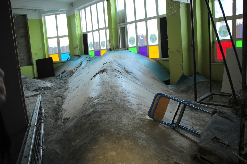 La salle de gymnastique de l'Ecole d'Ensival.