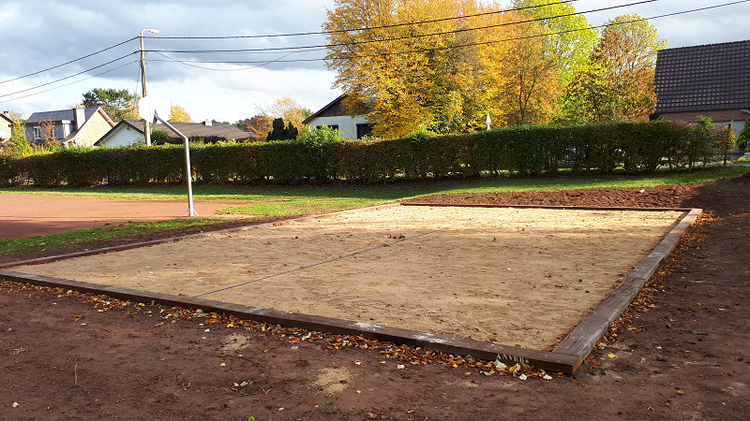 Création d'un terrain de pétanque plaine Deru - Heusy