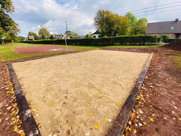 Création d'un terrain de pétanque plaine Deru - Heusy